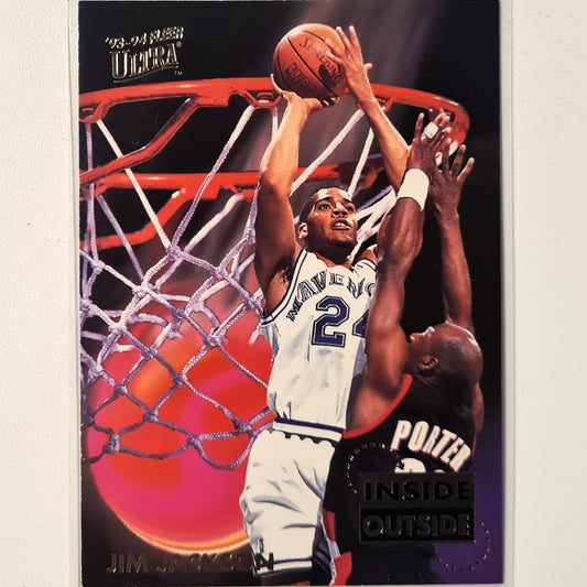 Jim Jackson 1994 Fleer 93-94 inside outside 2 of 10 NBA Basketball Dallas Mavericks Excellent Sleeved