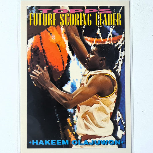 Hakeem Olajuwon 1994 Topps Future Scoring Leader #385 NBA Basketball Houston Rockets Excellent Sleeved