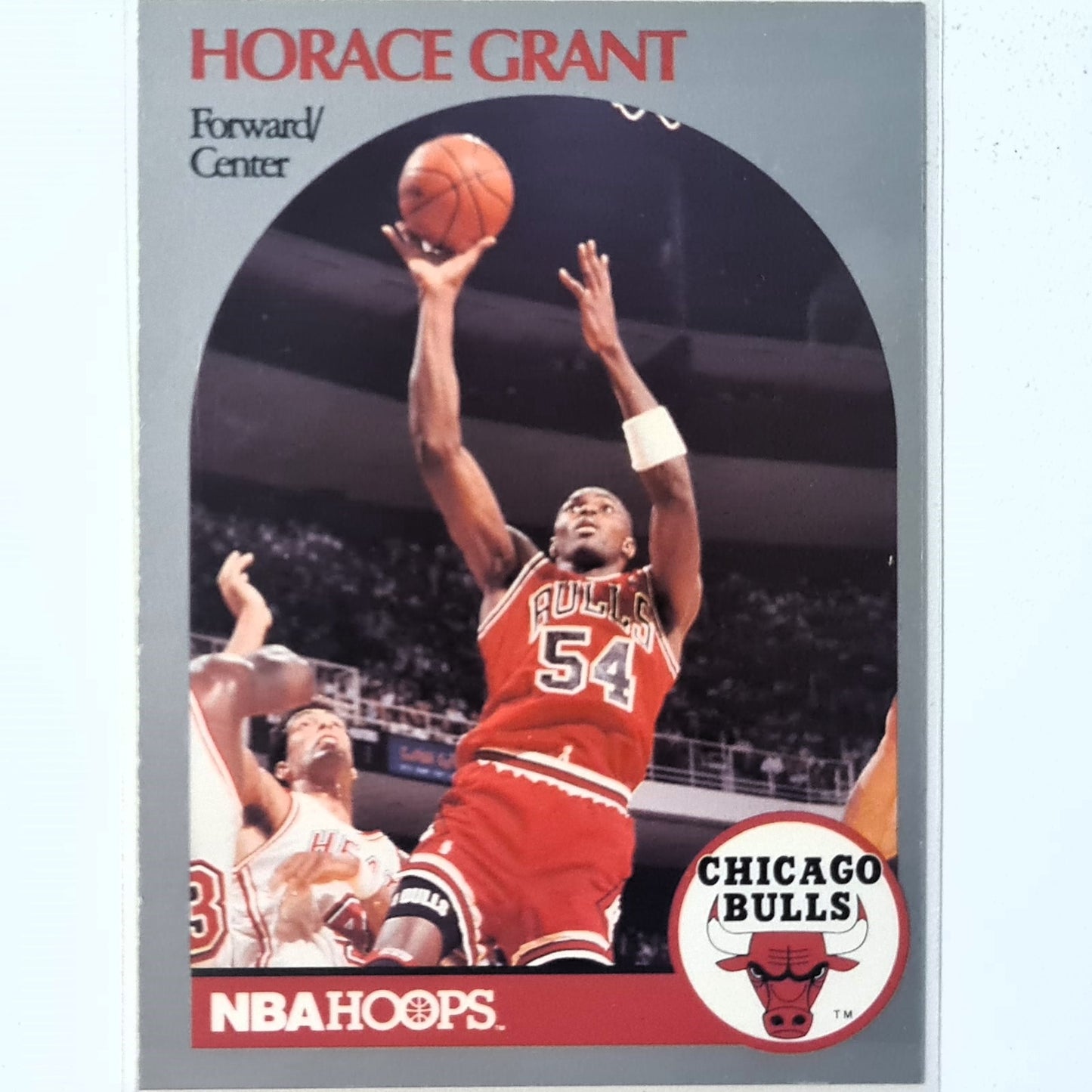 Horace Grant 1990 NBA Hoops #63 NBA Basketball Chicago Bulls excellent Sleeved