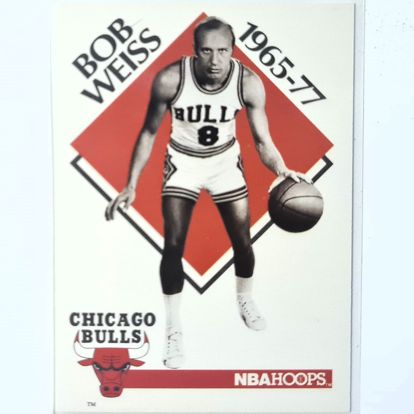 Bob Weiss 1990 NBA Hoops #346 NBA Basketball Chicago Bulls Atlanta Hawks excellent/mint Sleeved