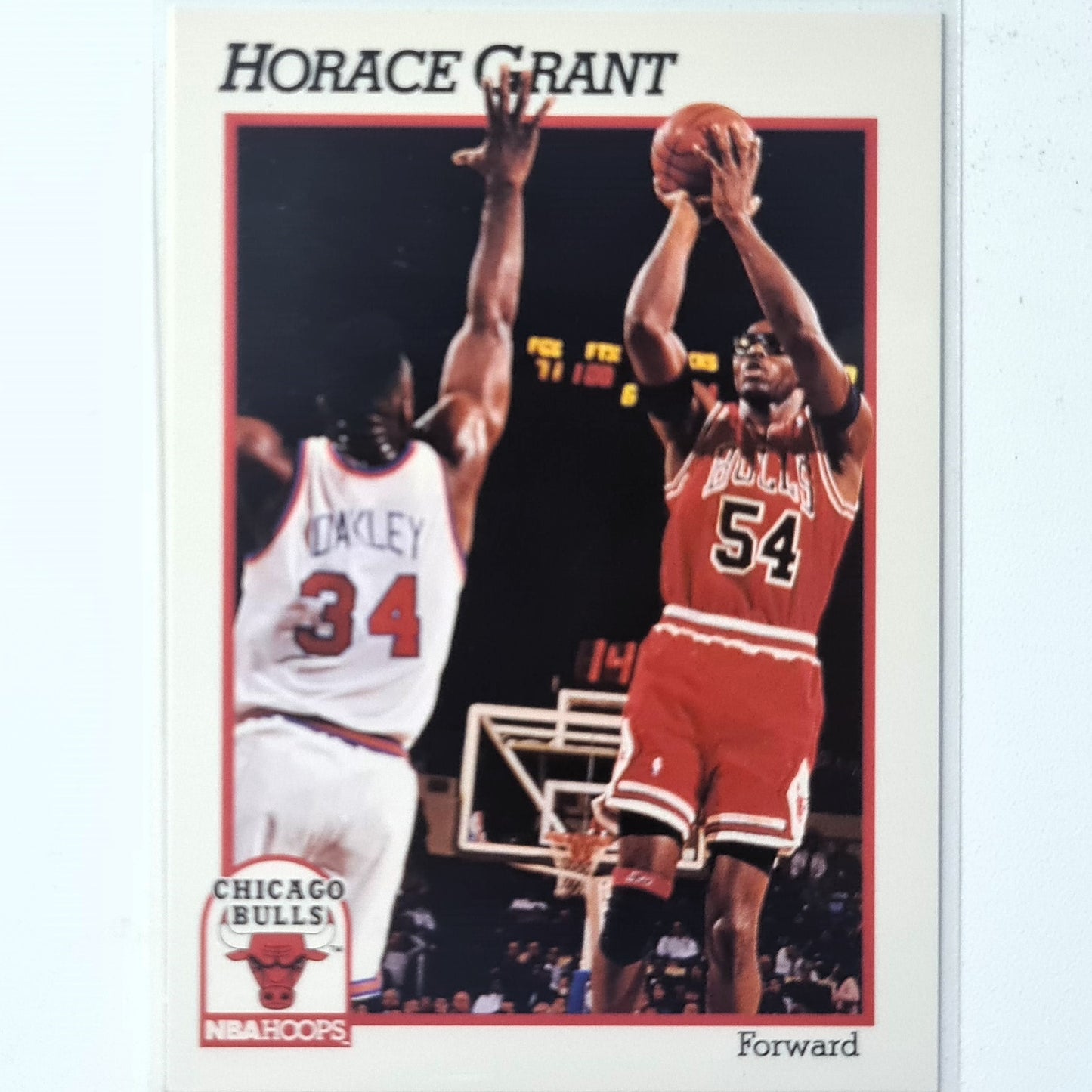 Horace Grant 1991 NBA Hoops #28 NBA Basketball Chicago Bulls excellent Sleeved