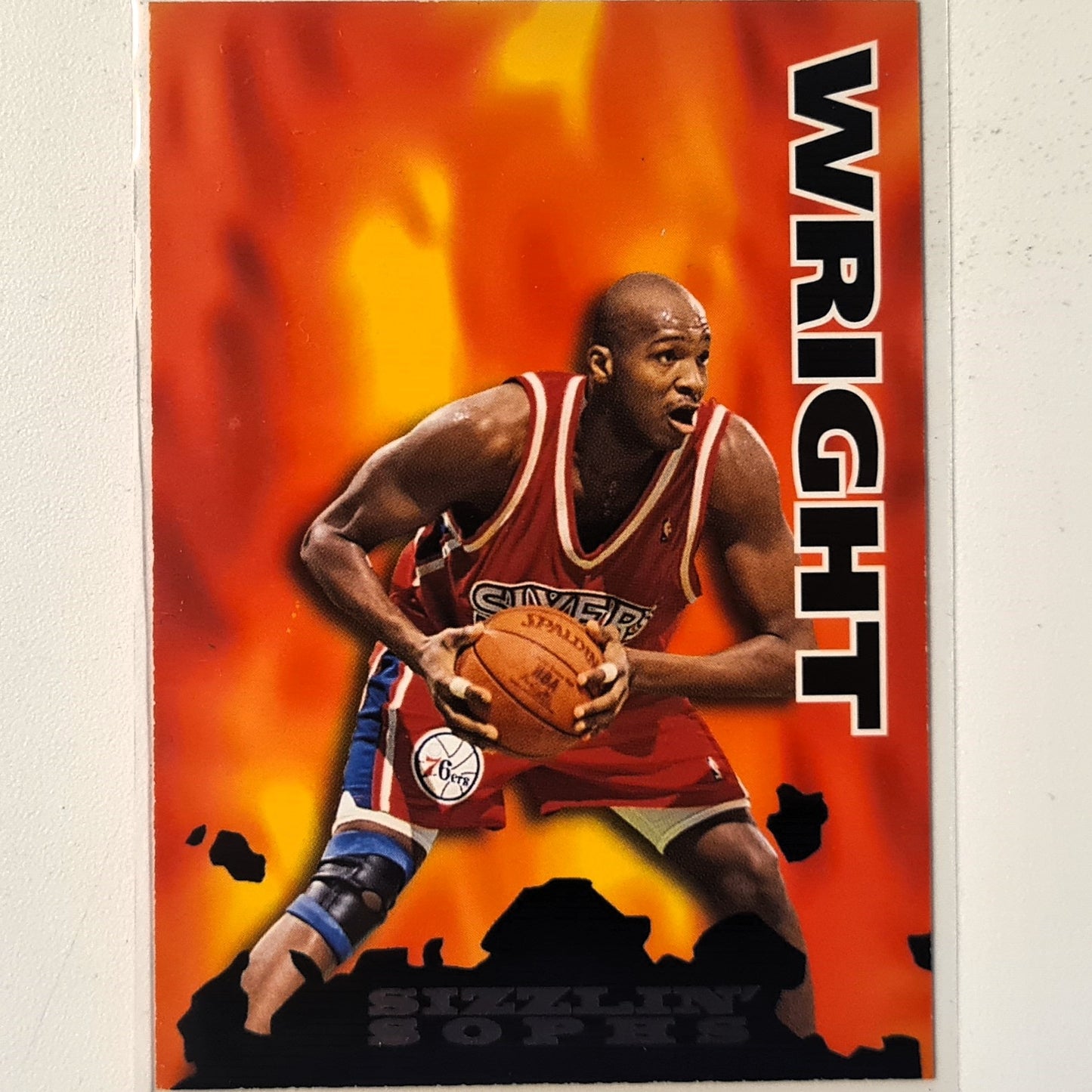 Sharone Wright 1995 Skybox NBA Hoops Sizzlin Sophs Insert #207 NBA Basketball Philadelphia 76ers excellent Sleeved