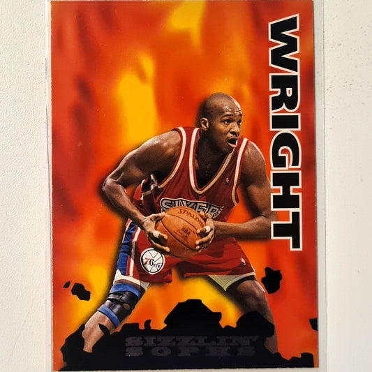 Sharone Wright 1995 Skybox NBA Hoops Sizzlin Sophs Insert #207 NBA Basketball Philadelphia 76ers excellent Sleeved