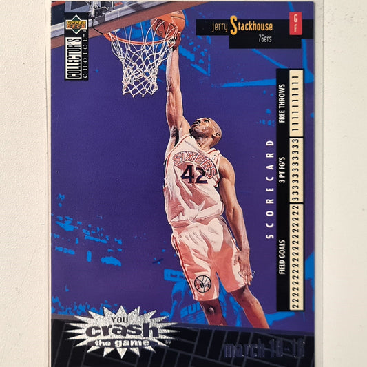 Jerry Stackhouse 1996 Upper-Deck you crash the game C20 NBA Basketball Philadelphia 76ers excellent/mint Sleeved