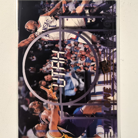 Jacques Vaughn Karl Malone 1997 press pass Team mates #40 NBA Basketball Minnesota Utah Excellent Sleeved