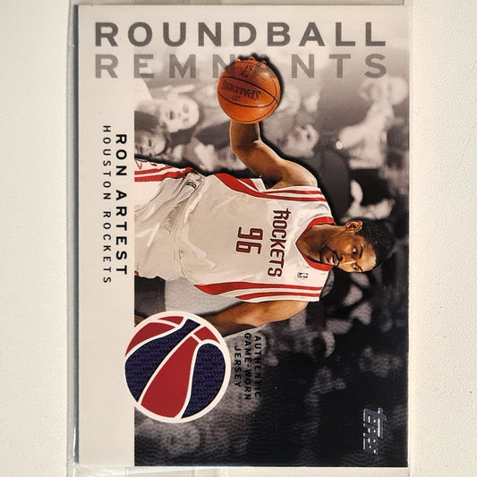 Ron Artest 2009-10 Topps roundball remnants Jersey Patch RC RR-RAR NBA Basketball Houston Rockets Excellent/Mint Sleeved