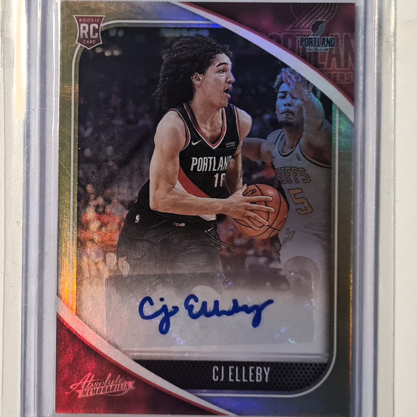 CJ Elleby 2020-21 Panini Absolute Memorabilia Auto Rookie RC RAV-CJE NBA Basketball Portland Trail Blazers Mint Sleeved