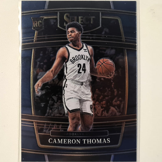 Cameron Thomas 2021-22 Panini Select Concourse blue rookie RC #21 NBA Basketball Brooklyn Nets Mint Sleeved