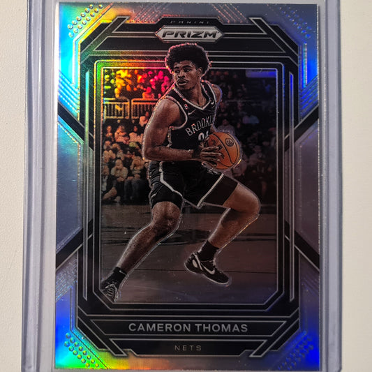 Cameron Thomas 2022-23 Panini Prizm refractor #20 NBA Basketball Brooklyn Nets Mint Sleeved