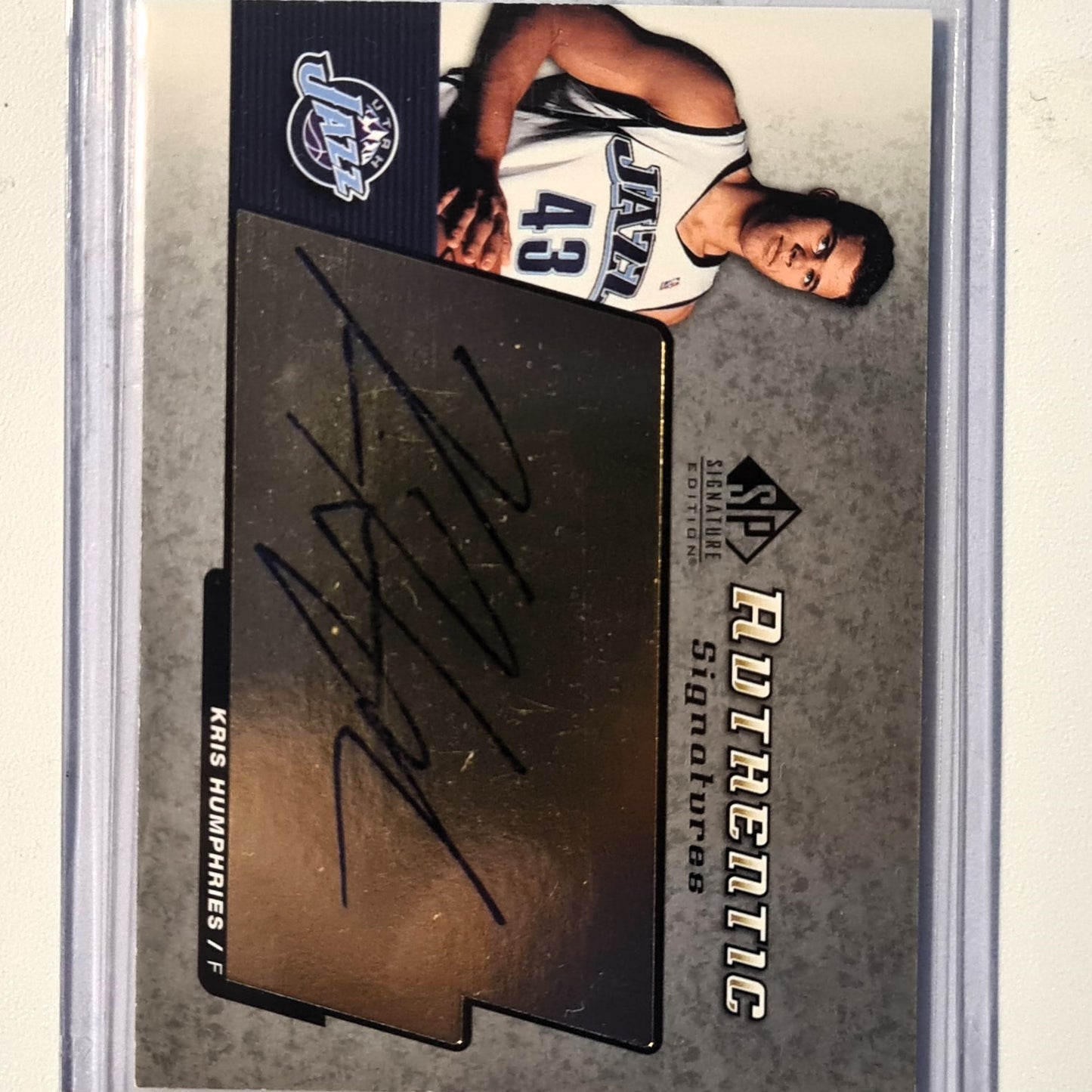 Kris Humphries 2005 Upper-Deck Authentic Signatures Rookie RC AS-KH NBA Basketball Utah Jazz excellent Sleeved