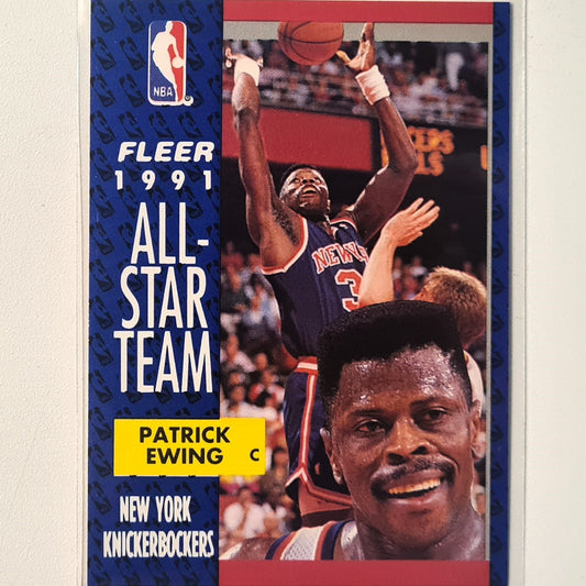 Patrick Ewing 1991 Fleer all-star team #215  NBA Basketball New York Knicks Excellent Sleeved