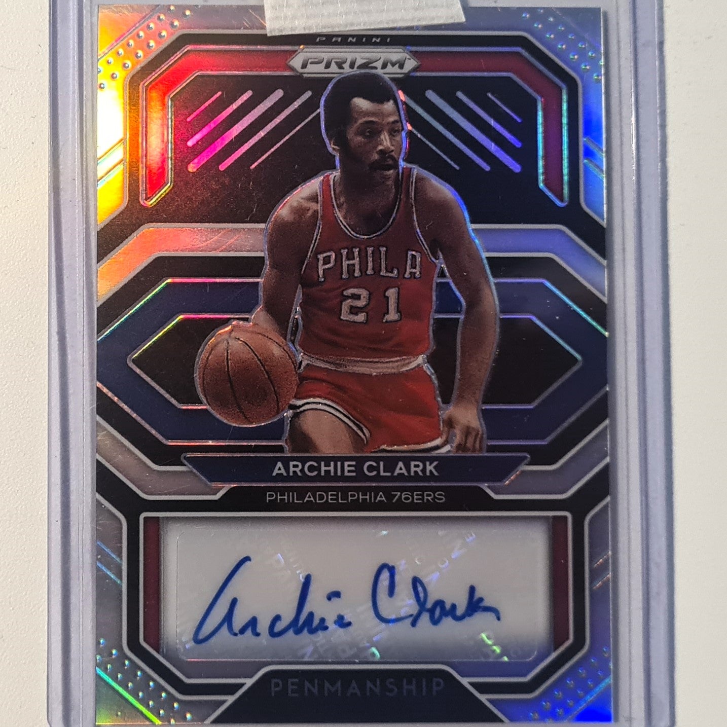 Archie Clark 2020-21 Panini Prizm penmanship auto PE-ARC NBA Basketball Philadelphia 76ers Excellent/mint Sleeved