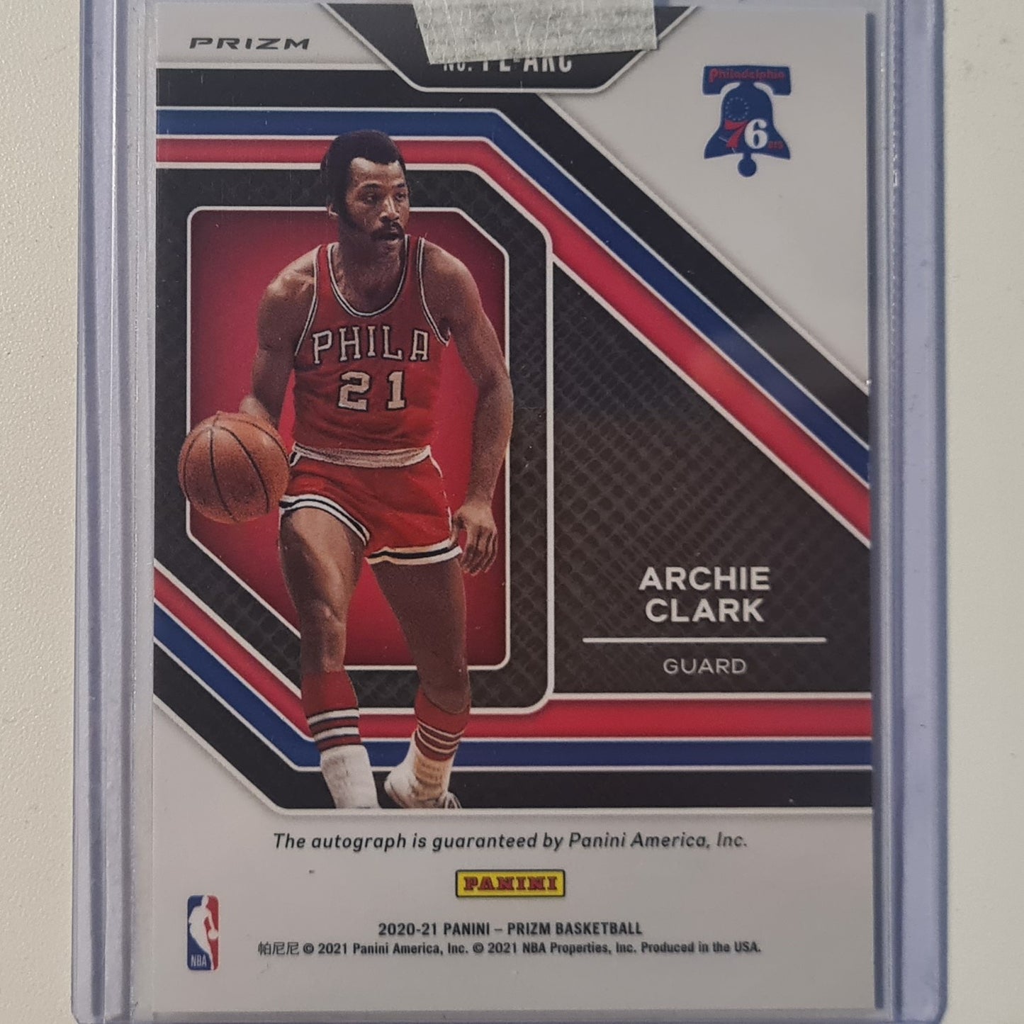 Archie Clark 2020-21 Panini Prizm penmanship auto PE-ARC NBA Basketball Philadelphia 76ers Excellent/mint Sleeved