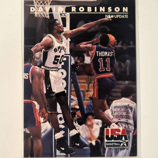 David Robinson 1992 Skybox USA Basketball #73 NBA Basketball San Antonio Spurs very good Sleeved