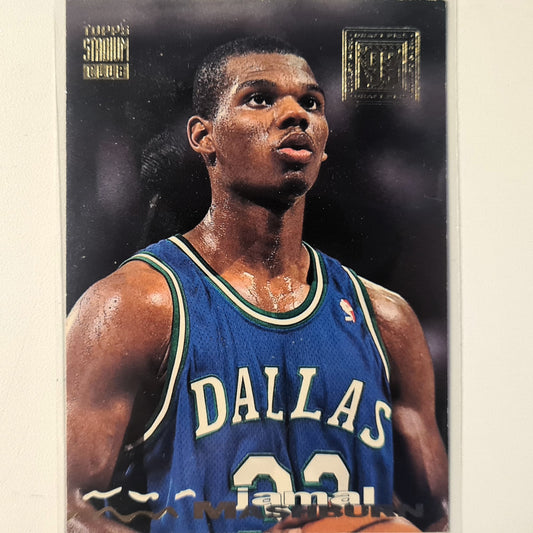 Jamal Mashburn 1994 Topps stadium club 93 draft pick rookie RC #220 NBA Basketball Dallas Mavericks Fair Sleeved