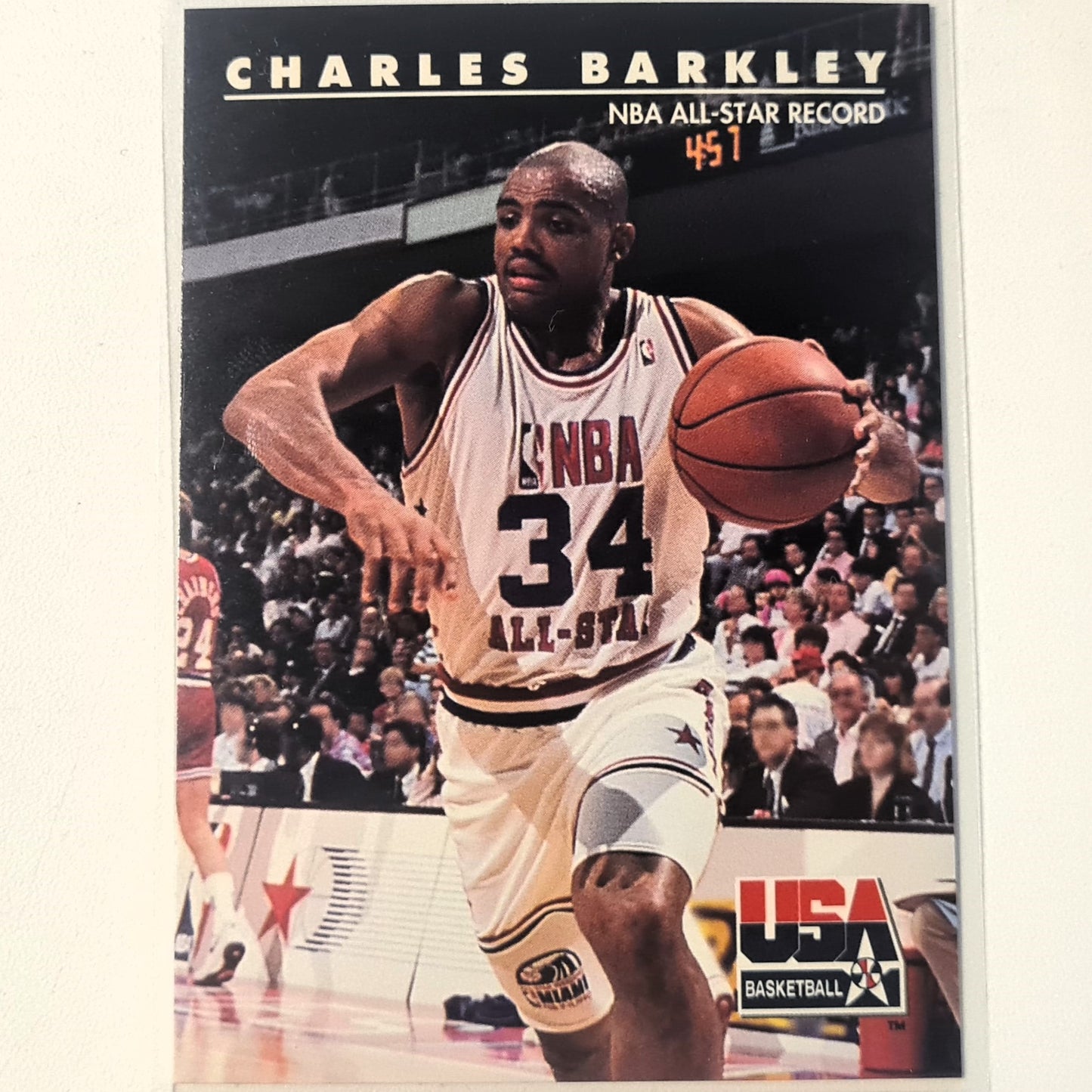 Charles Barkley 1992 skybox USA basketball ALL STAR RECORD #7 NBA Basketball Philadelphia 76ers excellent Sleeved