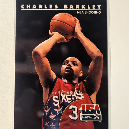 Charles Barkley 1992 skybox USA basketball shooting #8 NBA Basketball Philadelphia 76ers excellent Sleeved