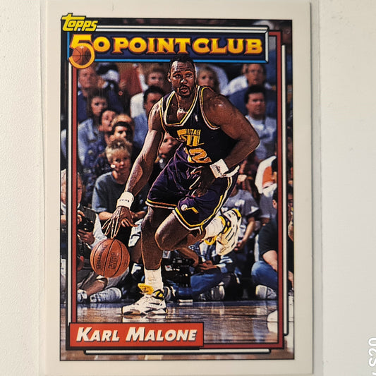 Karl Malone 1993 Topps 50 point club #199 NBA Basketball Utah Jazz Excellent/mint Sleeved