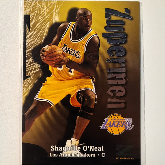 Shaquille O'Neal 1998 Skybox Z-Force Zupermen #196 NBA Basketball LA Lakers Excellent Sleeved