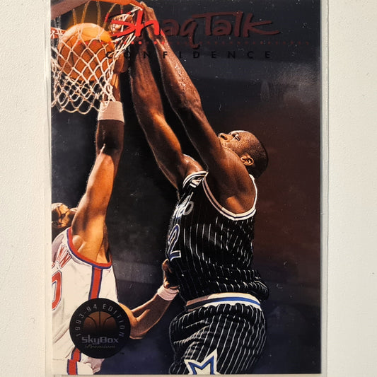 Shaquille O'Neal 1993 Skybox Shaq Talk Confidence #9 NBA Basketball Orlando Magic Excellent Sleeved