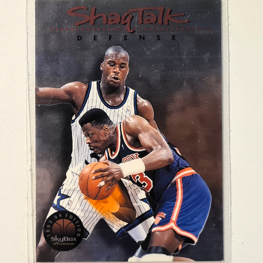 Shaquille O'Neal 1993 Skybox Shaq Talk Defense #5 NBA Basketball Orlando Magic Excellent Sleeved