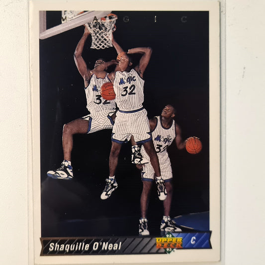 Shaquille O'Neal 1993 Upper-Deck Rookie RC #220 NBA Basketball Orlando Magic POOR/FAIR Sleeved
