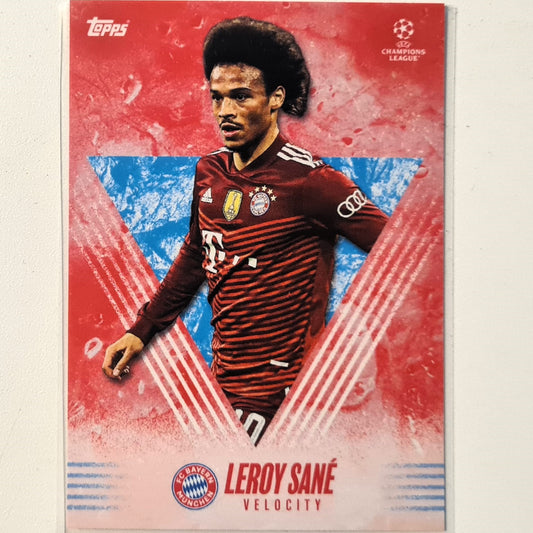 Leroy Sane 2021 Topps Alphonso Davies curated set Velocity Football Bayern Munich Excellent-Mint Sleeved