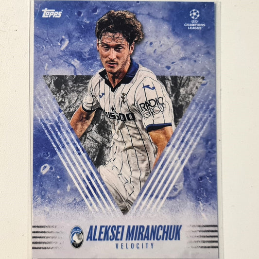 Aleksei Miranchuk 2021 Topps Alphonso Davies curated set Velocity Football Atalanta Excellent-Mint Sleeved