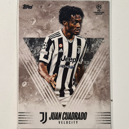 Juan Cuadrado 2021 Topps Alphonso Davies curated set Velocity Football Juventus Excellent-Mint Sleeved