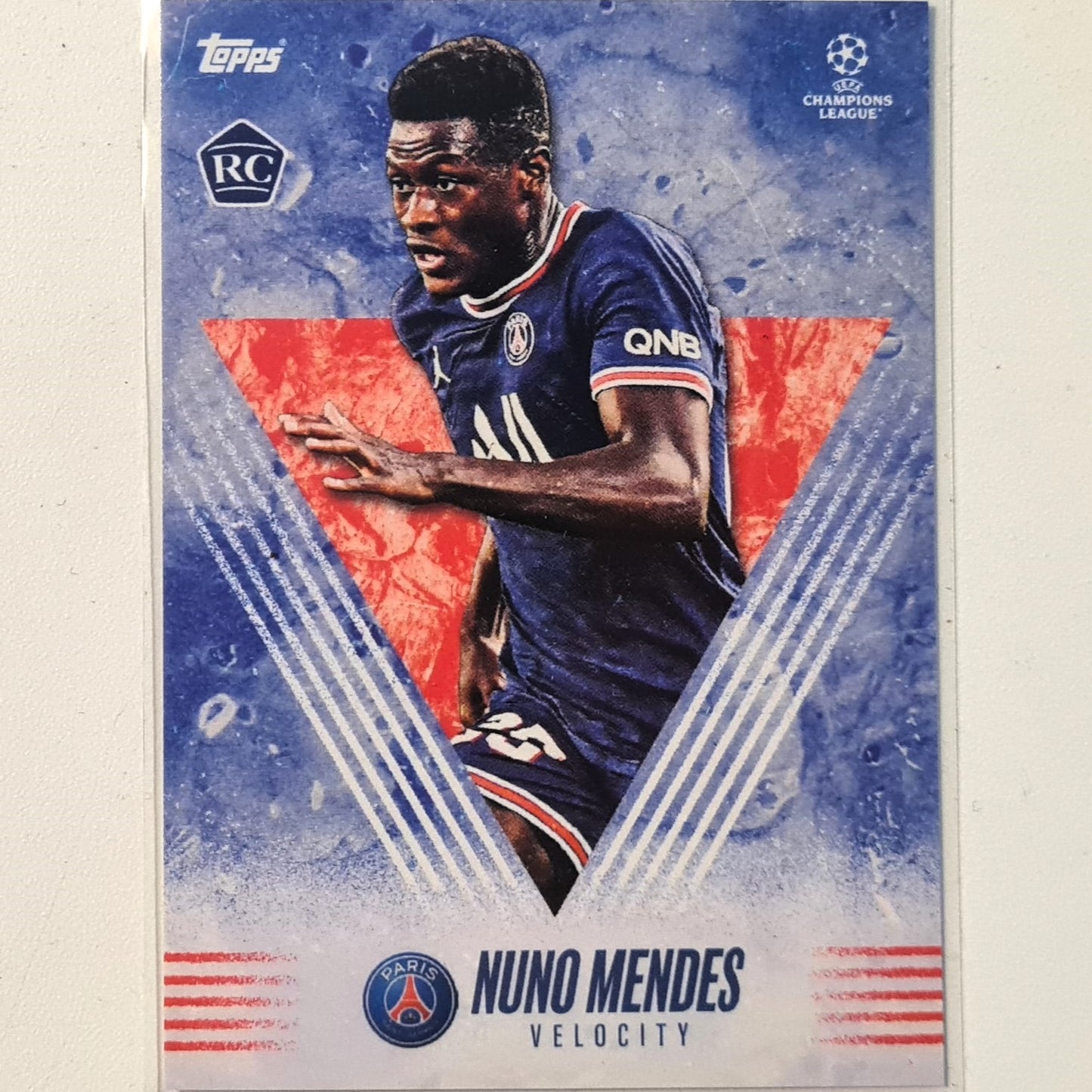 Nuno Mendes Rookie rc 2021 Topps Alphonso Davies curated set Velocity Football Paris Saint-Germain Excellent-Mint Sleeved