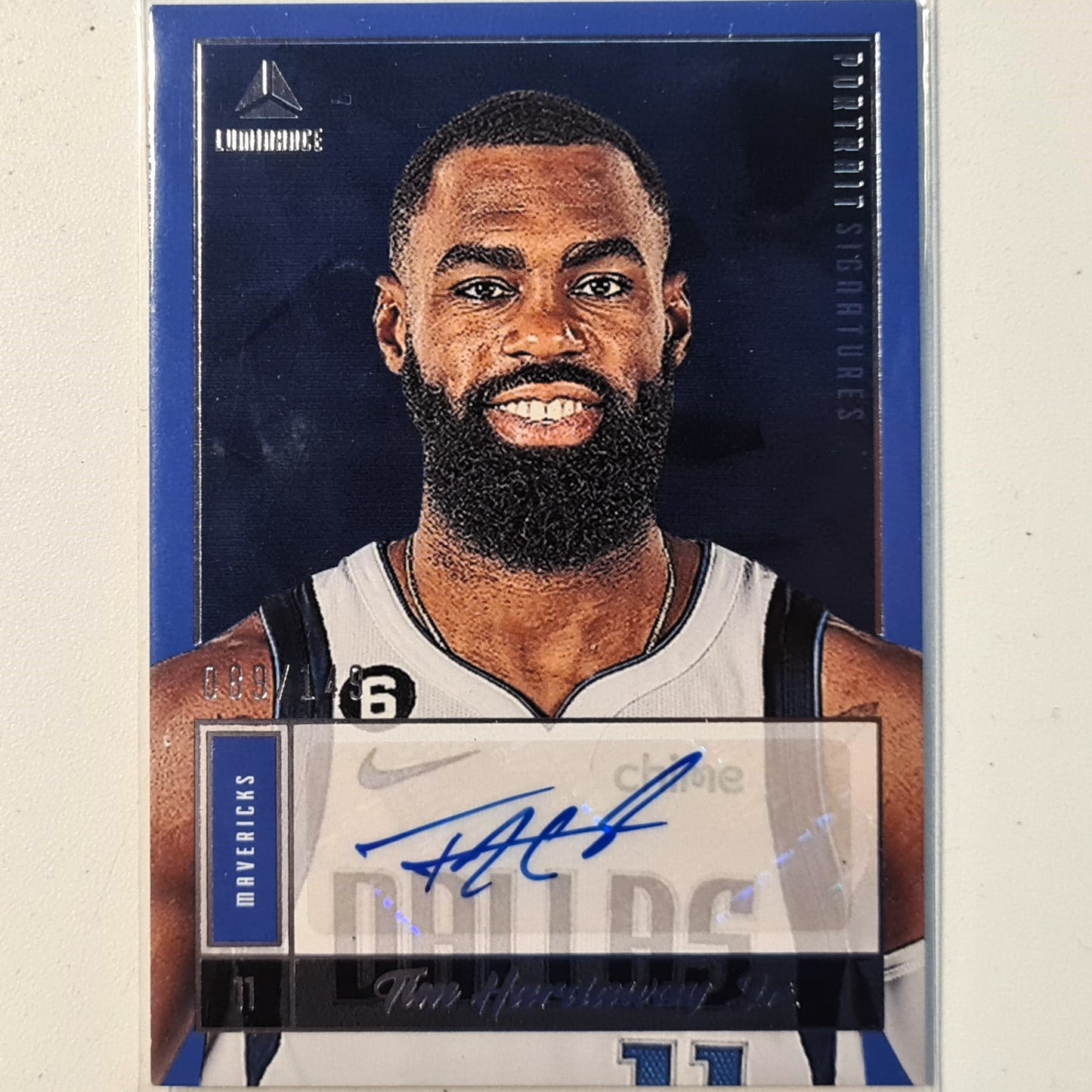 Tim Hardaway Jr 2022-23 Panini Chronicles Luminance auto numbered 089/149 PS-THW NBA Basketball Dallas Mavericks Excellent/mint Sleeved