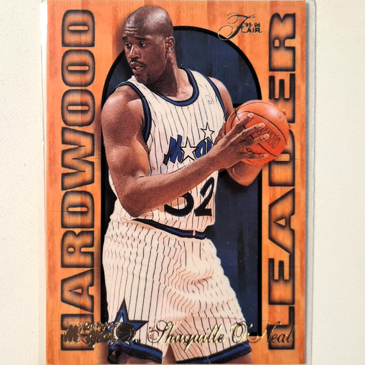 Shaquille O'Neal 1995 Fleer 95-96 Flair Hardwood Leader 19 of 27  NBA Basketball Orlando Magic Excellent Sleeved