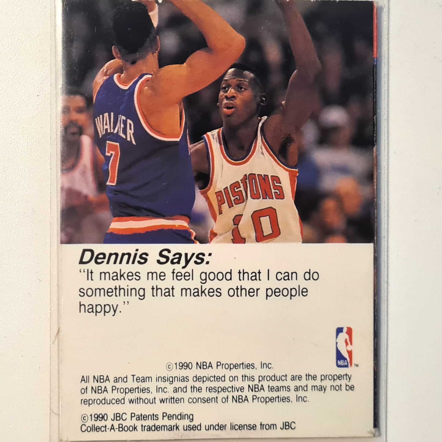 Dennis Rodman 1990 NBA Hoops Basketball Collect a Books good example in sleeve Detroit Pistons