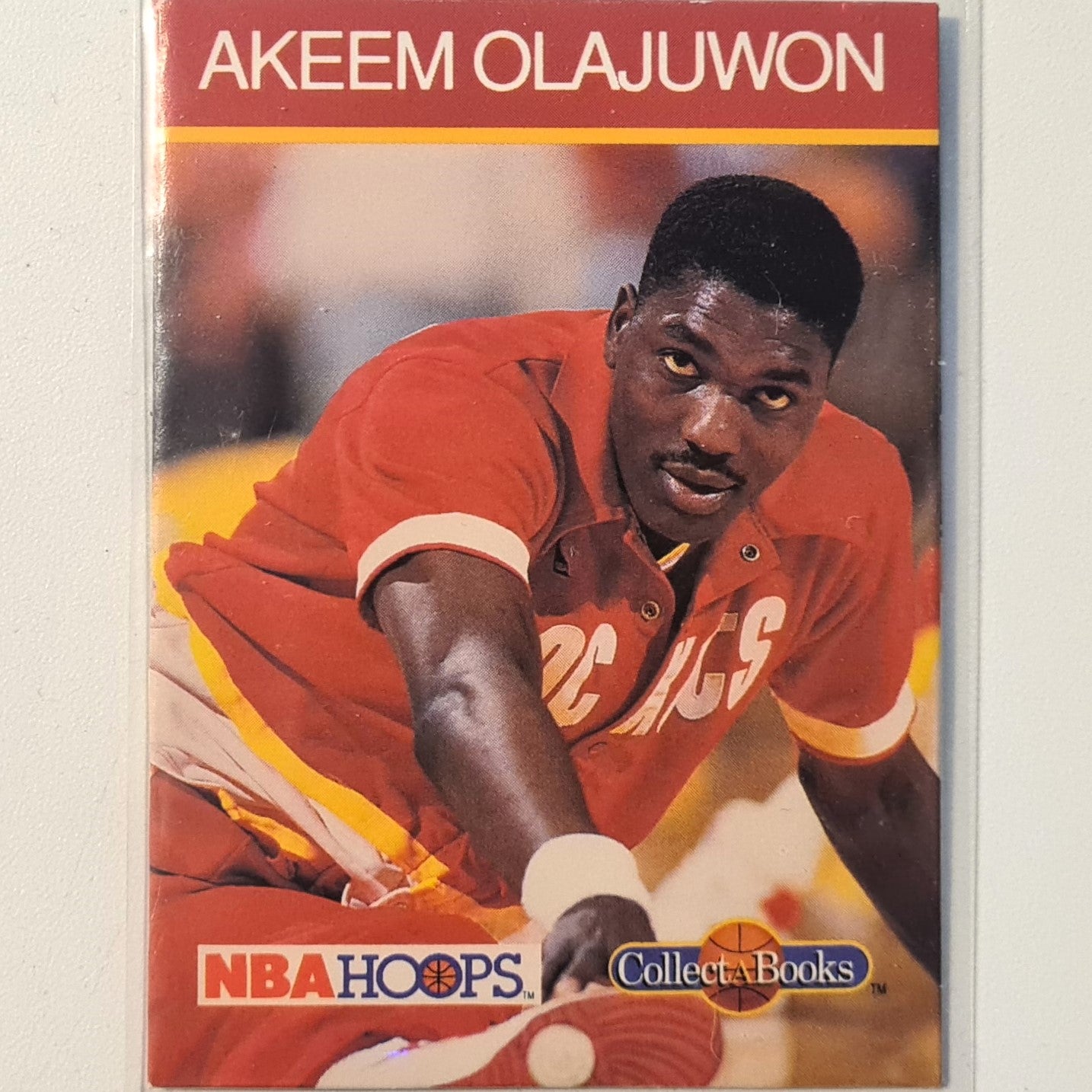 Akeem Olajuwon Hakeem 1990 NBA Hoops Basketball Collect a Books good example in sleeve Chicago Bulls