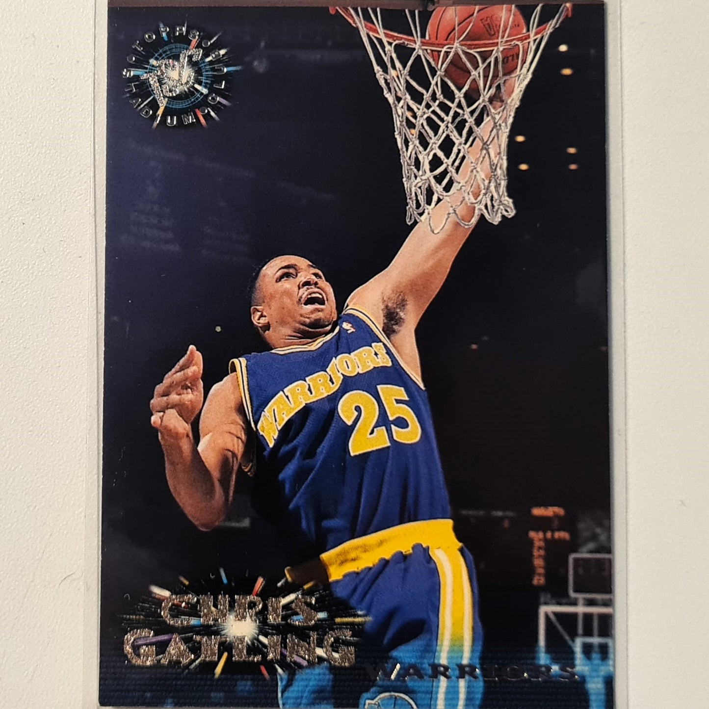 Chris Gatling 1995 Topps Stadium Club #69 NBA Basketball Golden State Warriors Excellent Sleeved