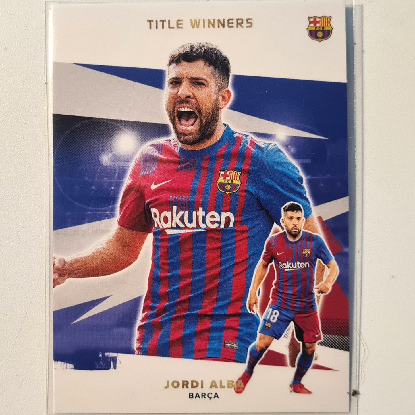 Jordi Alba 2021 Topps Barcelona curated team set title winners #42 Soccer football excellent/mint Sleeved