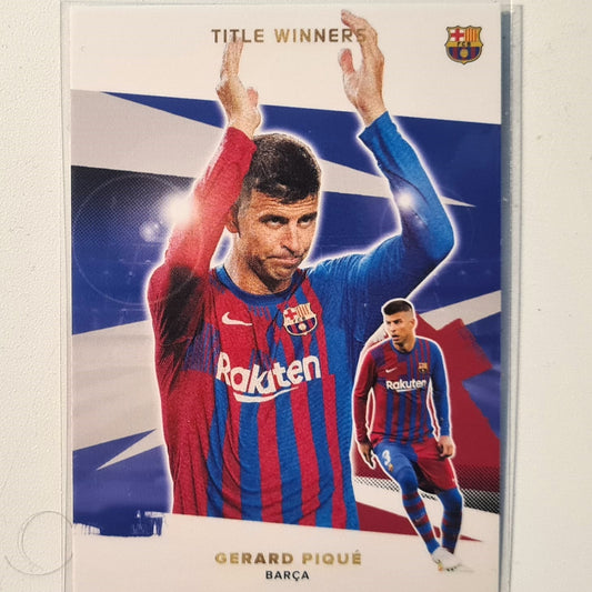 Gerrard Pique 2021 Topps Barcelona curated team set title winners #44 Soccer football excellent/mint Sleeved