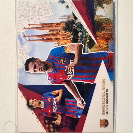 Sergio Busquets 2021 Topps Barcelona curated team set #34 Soccer football excellent/mint Sleeved