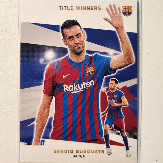 Sergio Busquets 2021 Topps Barcelona curated team set Title Winners #43 Soccer football excellent/mint Sleeved