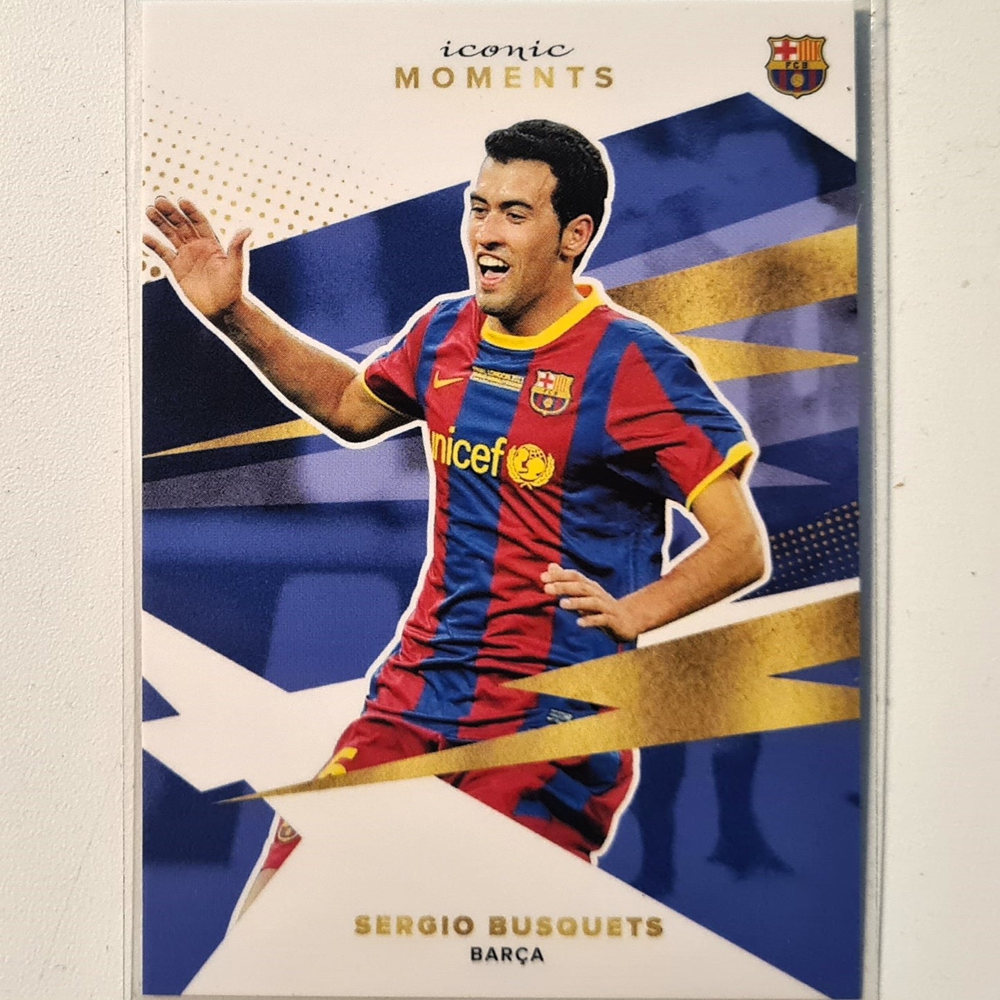 Sergio Busquets 2021 Topps Barcelona curated team set iconic moments #40 Soccer football excellent/mint Sleeved