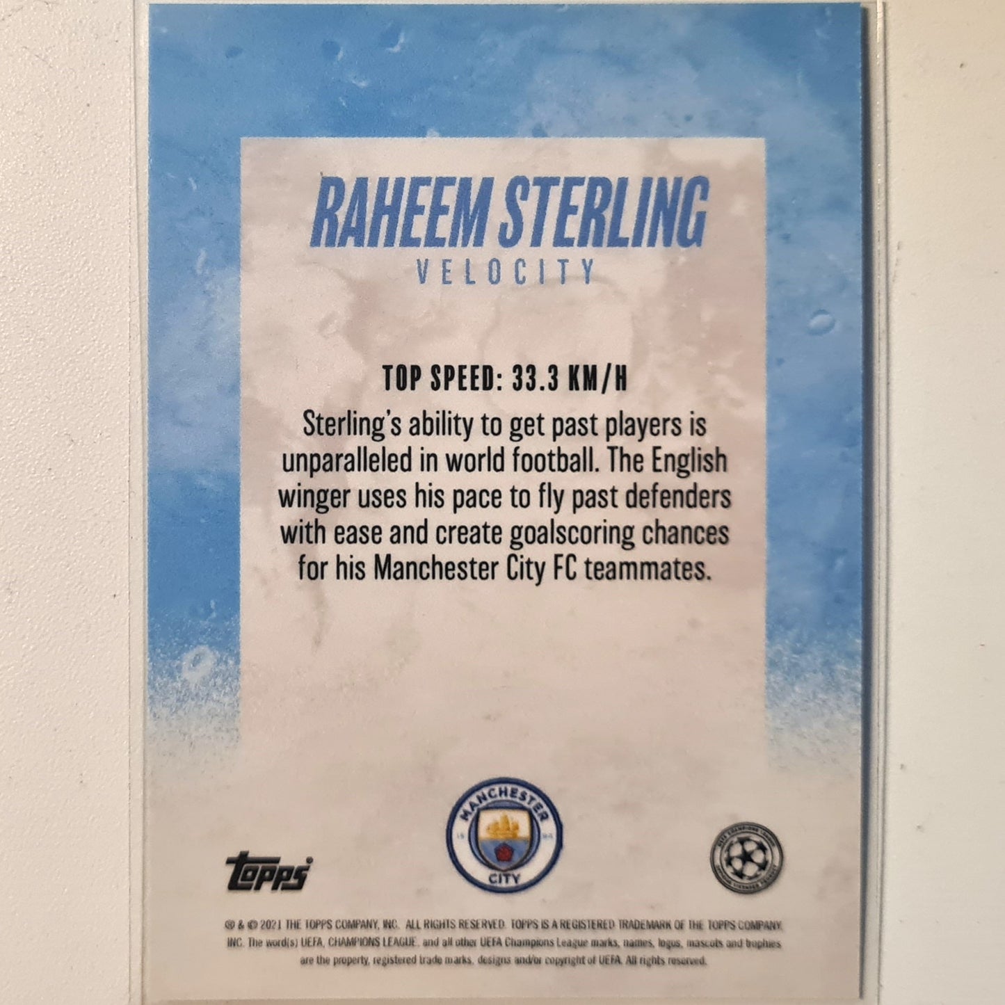 Raheem Sterling 2021 Topps Alphonso Davies curated set Soccer Football Manchester city Excellent-Mint Sleeved