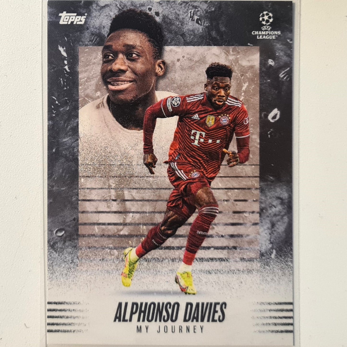 Alphonso Davies 2021 Topps Alphonso Davies Curated set my journey Soccer Football Bayern Munich Excellent-Mint Sleeved