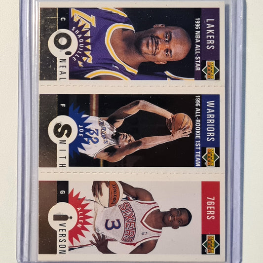 iverson shaquille smith 1996 Upper-Deck m132 m117 m152 RC Rookie rare gold  NBA Basketball very good sleeved