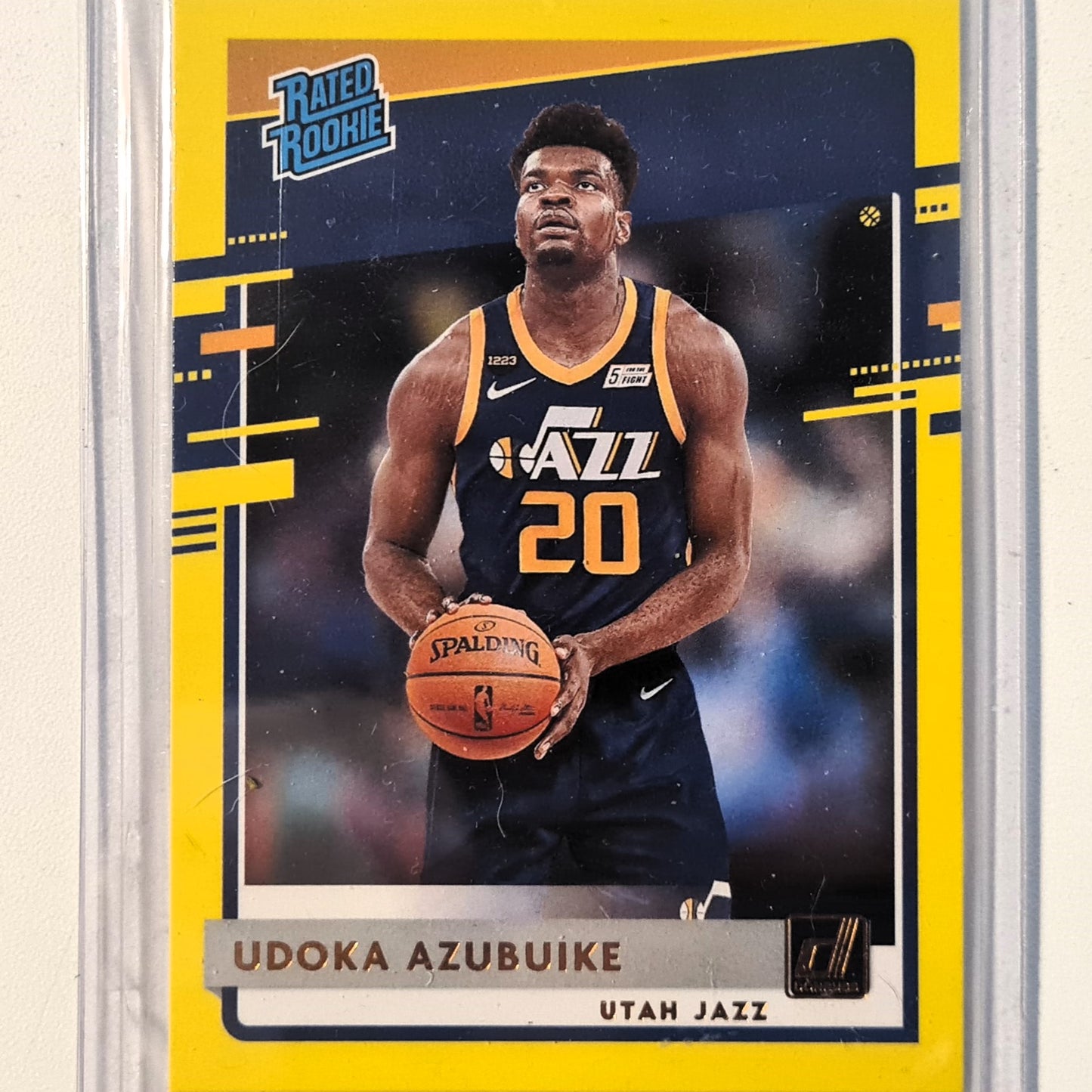 Udoka Azubuike 2020-21 Panini Donruss Rated Rookie RC yellow #214 NBA Basketball Utah Jazz Excellent sleeved