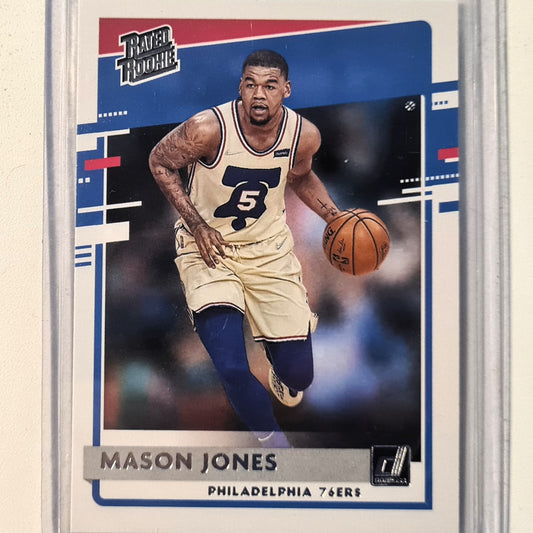 Mason Jones 2020-21 Panini Chronicles Donruss Rated Rookie RC #188 NBA Basketball Philadelphia 76ers Excellent sleeved