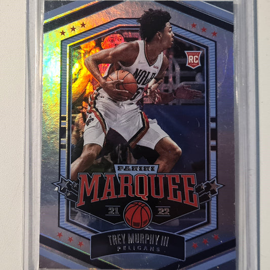 Trey Murphy III 2021-22 Panini Chronicles Marquee Rookie RC #353 NBA Basketball New Orleans Pelicans sleeved