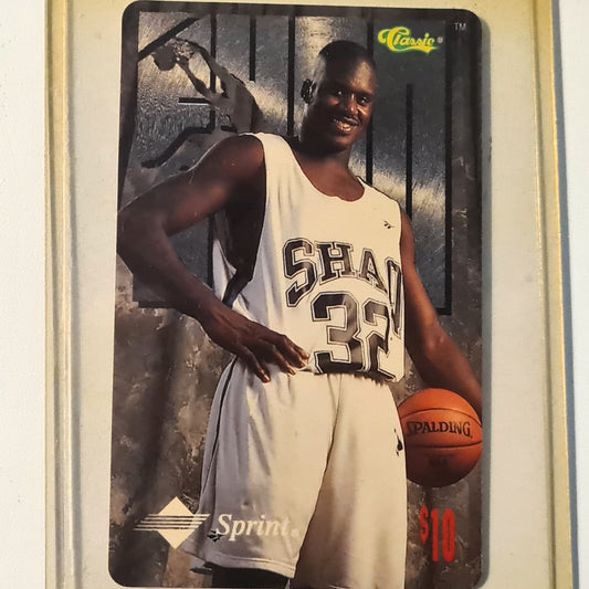 Shaquille O'Neal 1995 Sprint classic unused $10 phone card 439/5000 NBA Basketball Orlando Magic very good sleeved