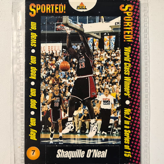 Shaquille O'Neal Sported pop up world class winners card #7 NBA Basketball team USA very good sleeved