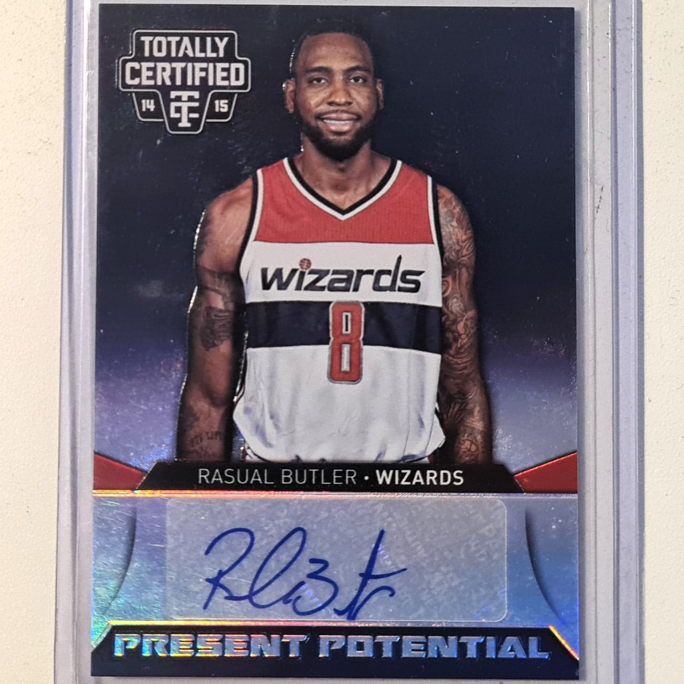 Rasual Butler 2014-15 Panini totally certified present potential auto numbered 21/25 PPS-RB NBA Basketball Washington Wizards Excellent/mint sleeved