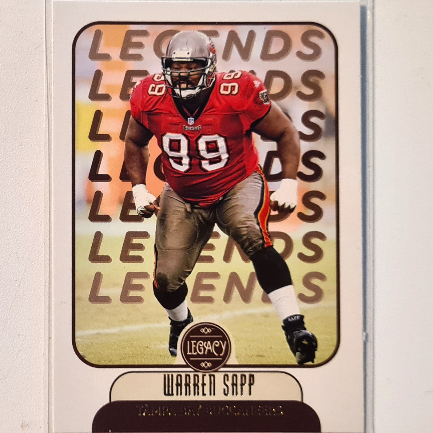 Warren Sapp 2021 Panini Legacy Football Legends #108 NFL American Football Tampa bay Buccaneers Excellent sleeved